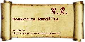 Moskovics Renáta névjegykártya