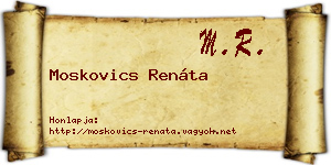 Moskovics Renáta névjegykártya