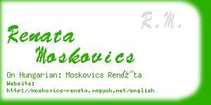 renata moskovics business card